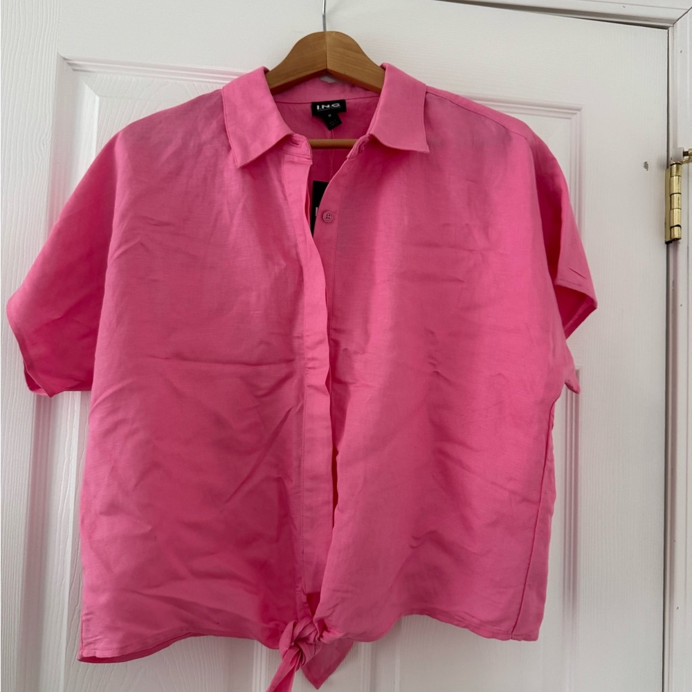 INC International Concepts Pink Button-Up Shirt